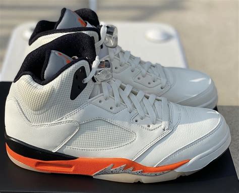 jordan 5 orange white|jordan 5 shattered backboard stockx.